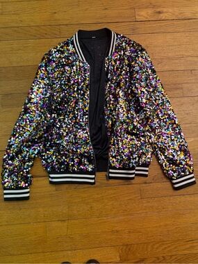 Sequin Bomber Jacket